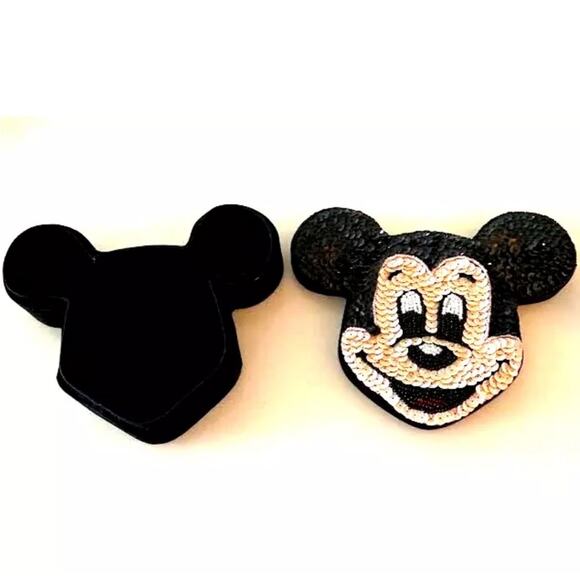 Sequin Mickey Mouse Box Accessory - Black and Gold vintage 90's - Picture 3 of 3